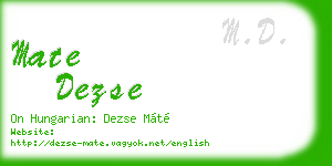 mate dezse business card